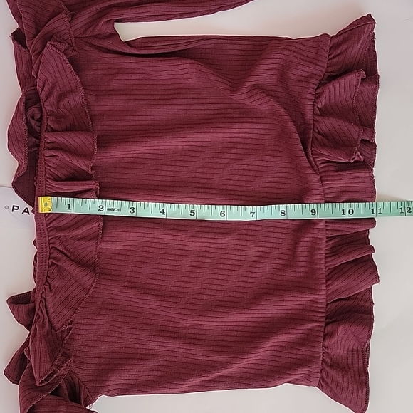 LA Hearts off the shoulder crop top/size S. - Picture 6 of 10